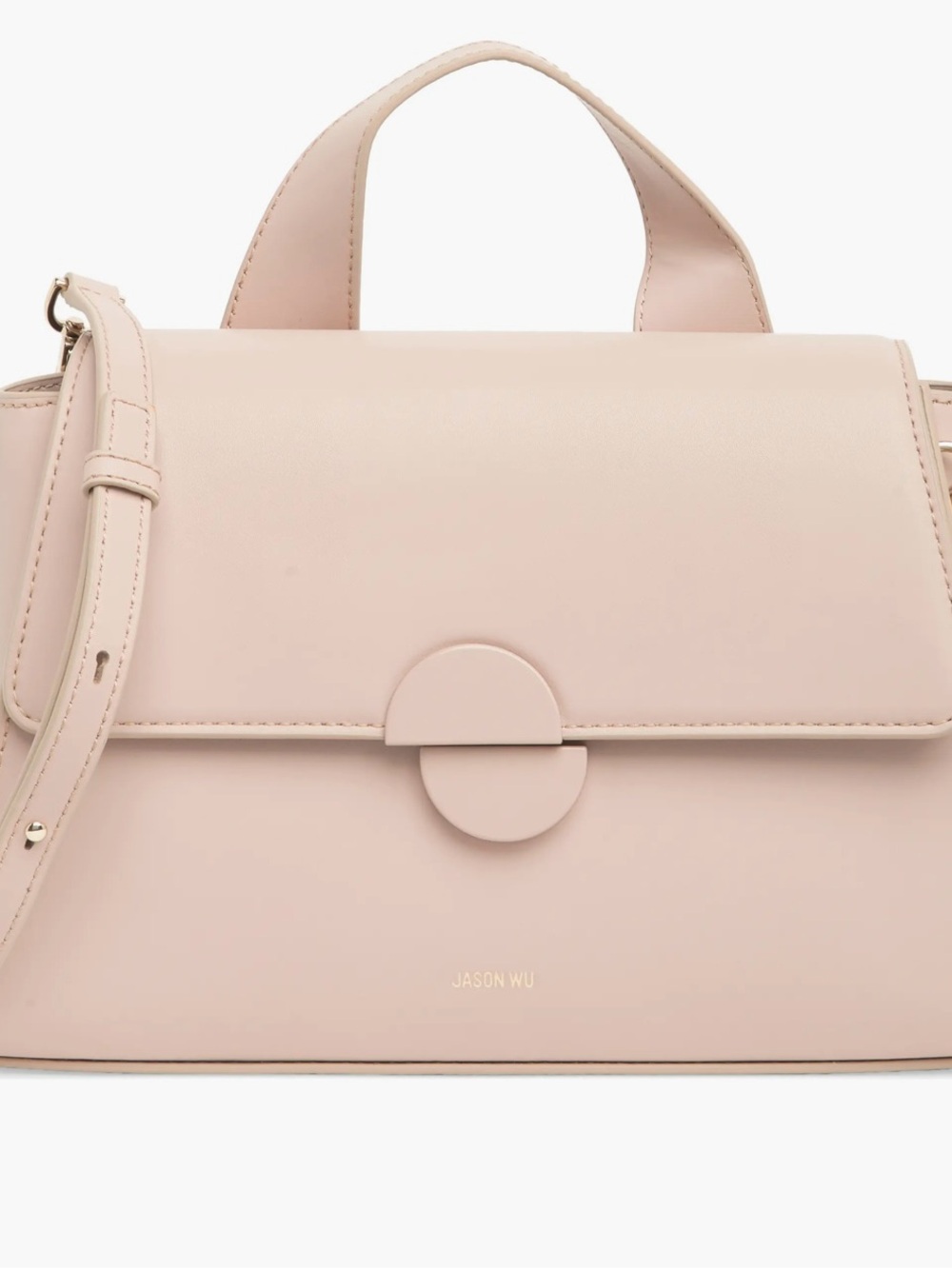 Jason Wu Blush Pink Orbit Large Leather Satchel with Shoulder Strap